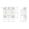 Ami Bearings -SINGLE ROW BALL BEARING - 1-1/8 ZINC NARROW SET SCREW WHITE 4-BOLT FLANGE OPN COV BS BFPL6-18MZ2CW - alternate 2
